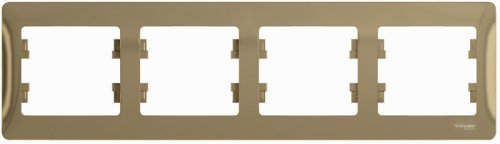 Рамка горизонтальная Systeme Electric Glossa 4-м. титан фото Рамка горизонтальная Systeme Electric Glossa 4-м. титан картинка